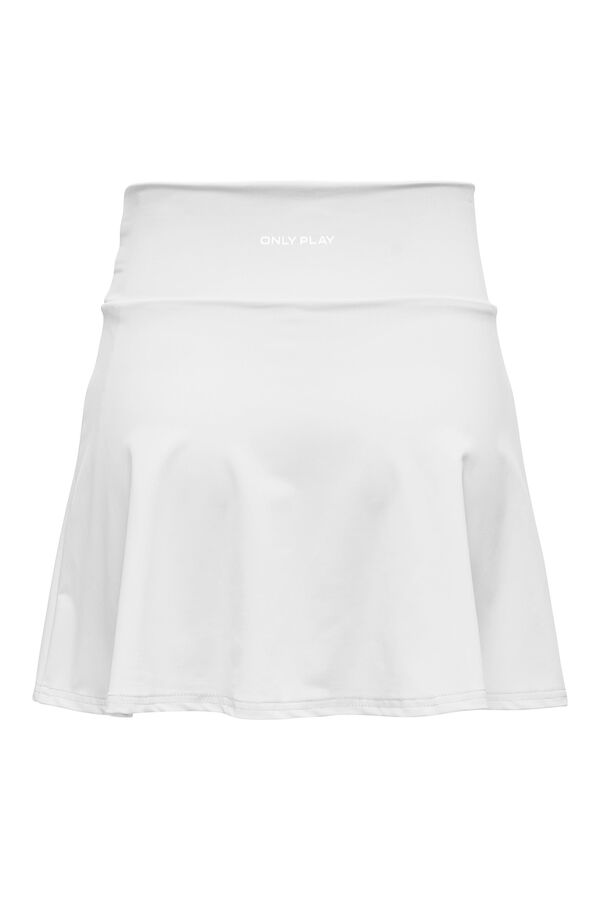Womensecret Falda deportiva cintura alta blanco
