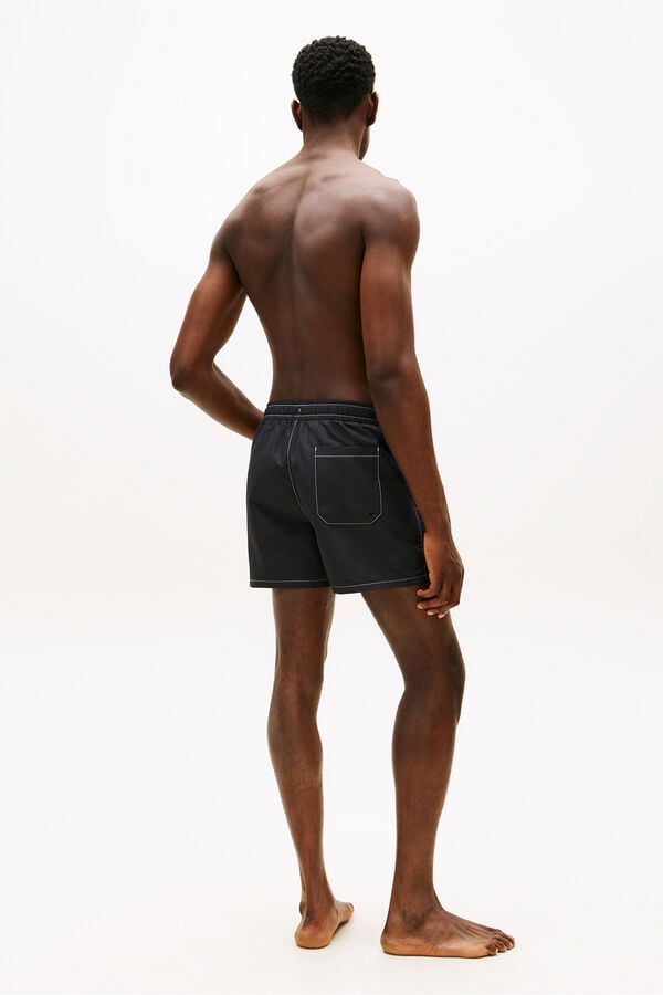 Tommy Hilfiger Ba&ntilde;ador hombre con bandera bordada negro