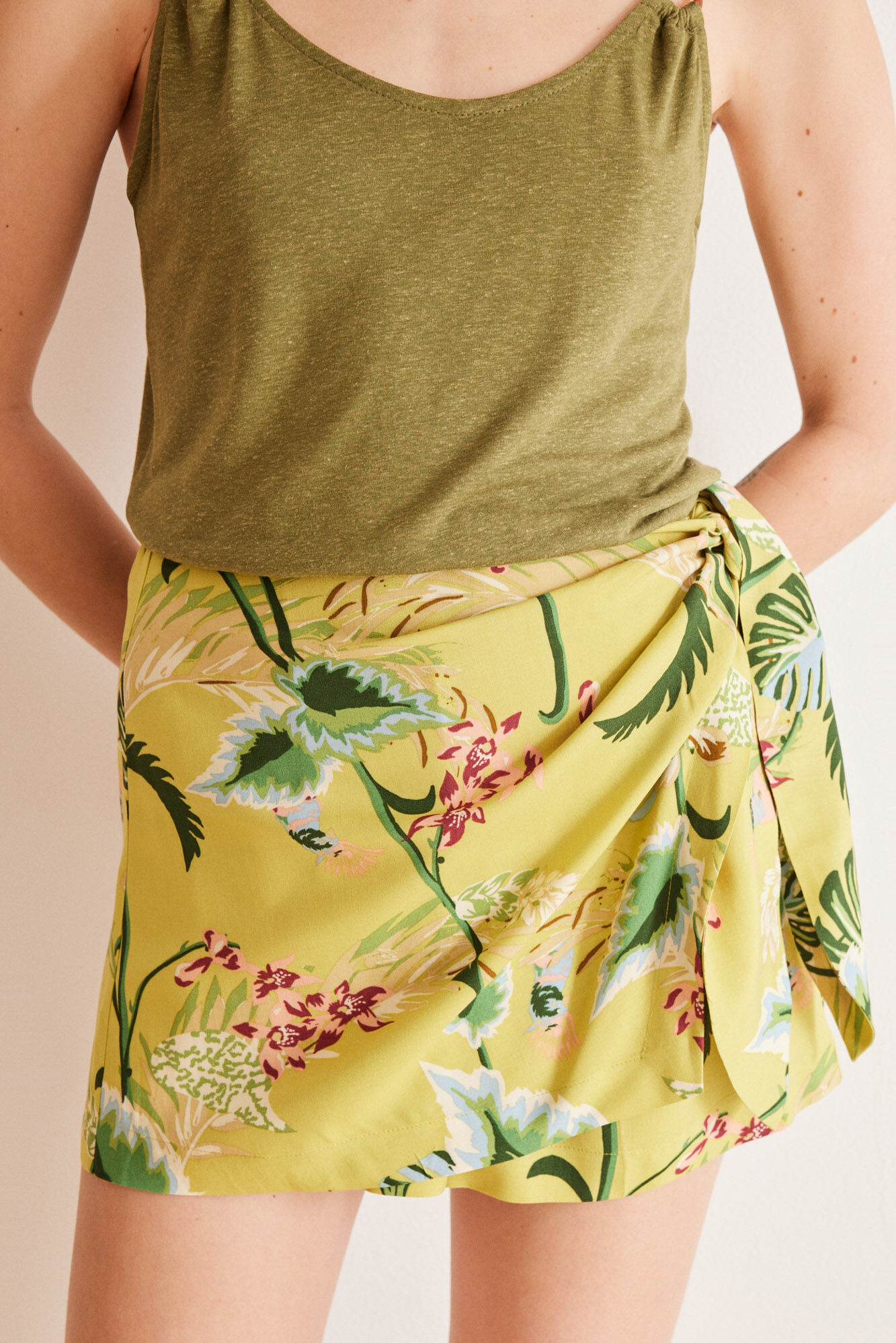 Women'secret Falda pantal&oacute;n estampado floral