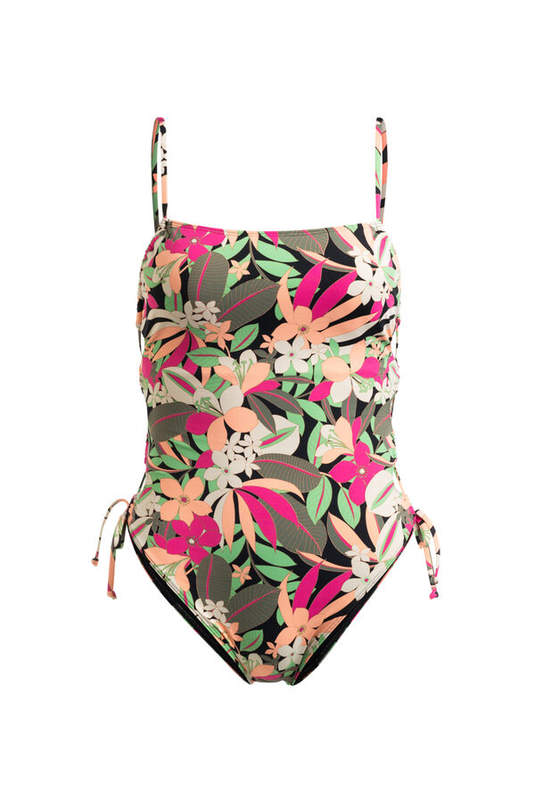 Roxy Ba&ntilde;ador entero con tirantes cruzados para Mujer - Printed Beach Classics  gris