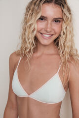 HI&BYE Soutien triangular de algod&atilde;o verde com copas remov&iacute;veis verde