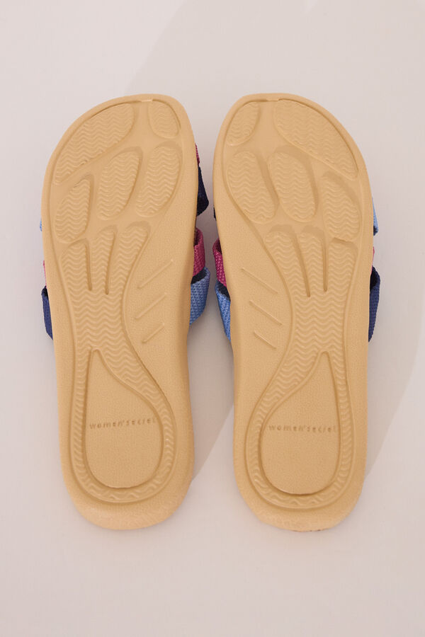 Women'secret Sandalias tiras azul claro azul