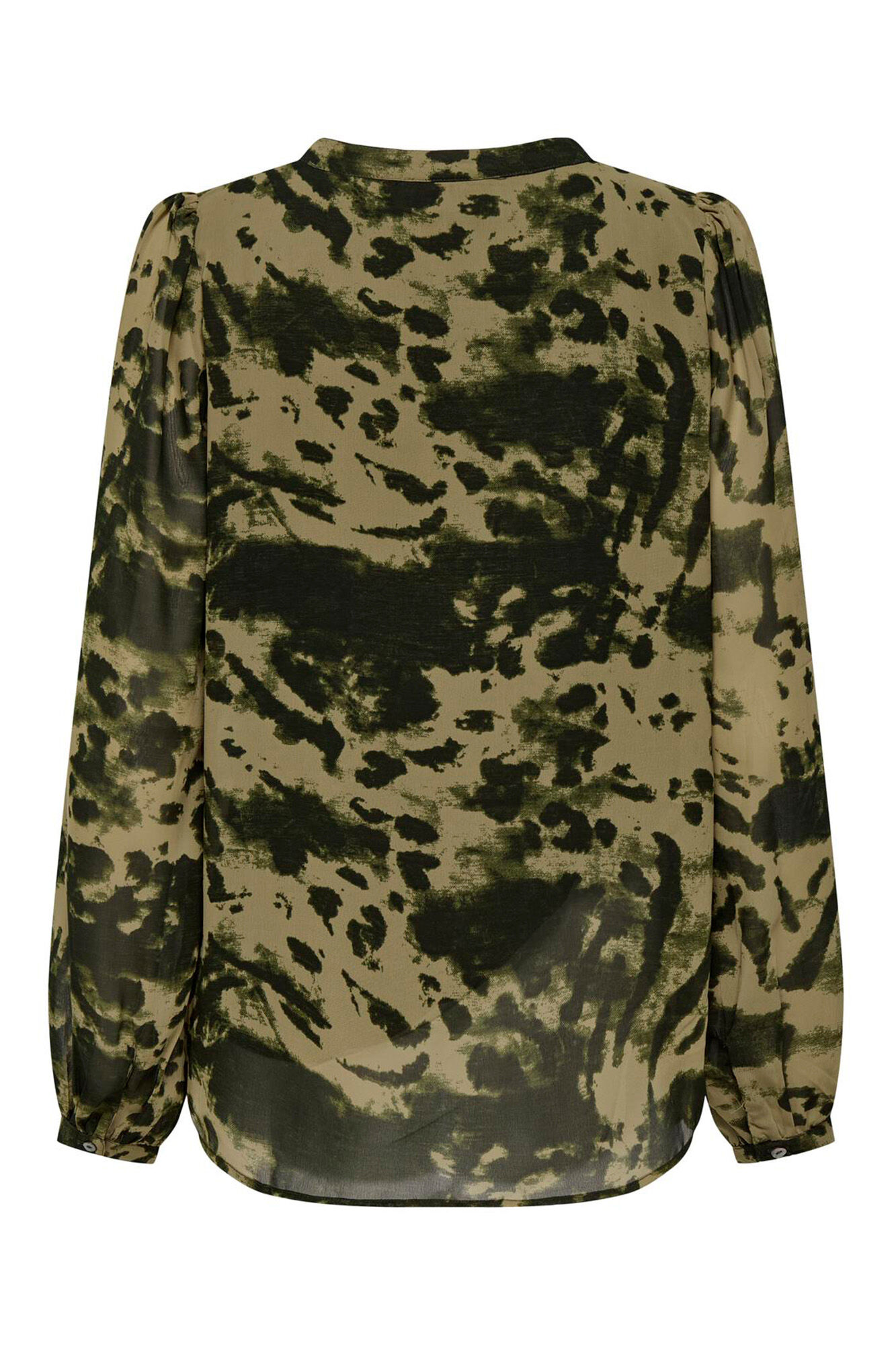 Only Maternity Camisa premam&aacute; de manda larga con estampado marr&oacute;n y negro