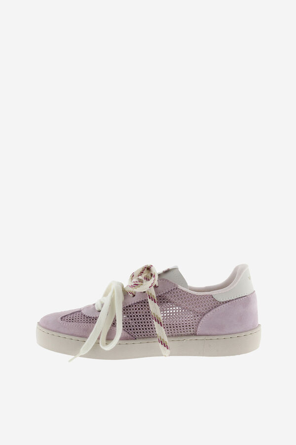 Victoria T&eacute;nis de malha com pe&ccedil;as de croute rosa