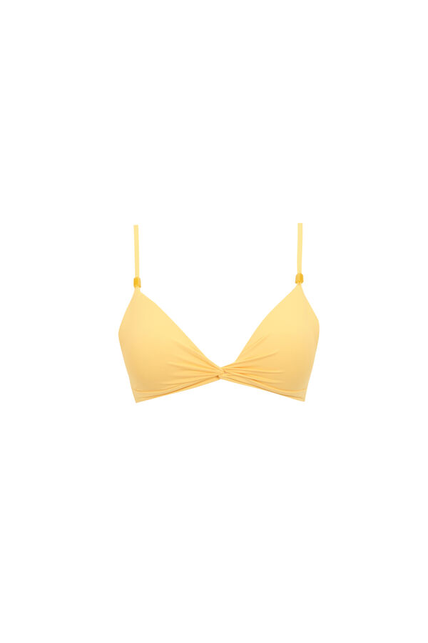 Women'secret Top bikini triangular efecto "push up" amarillo amarillo