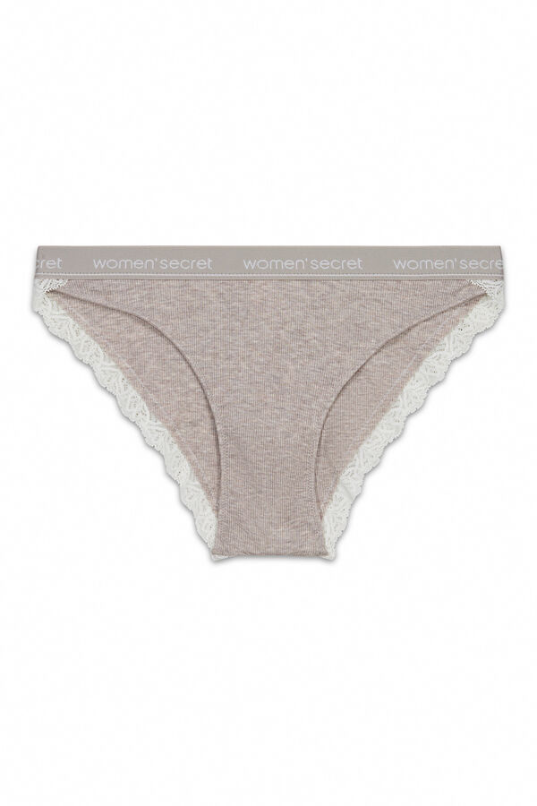 Women'secret Braga cl&aacute;sica algod&oacute;n canal&eacute; marr&oacute;n nude