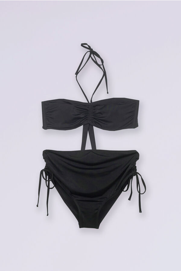 Ohma! Biquíni para grávida em favo de mel preto