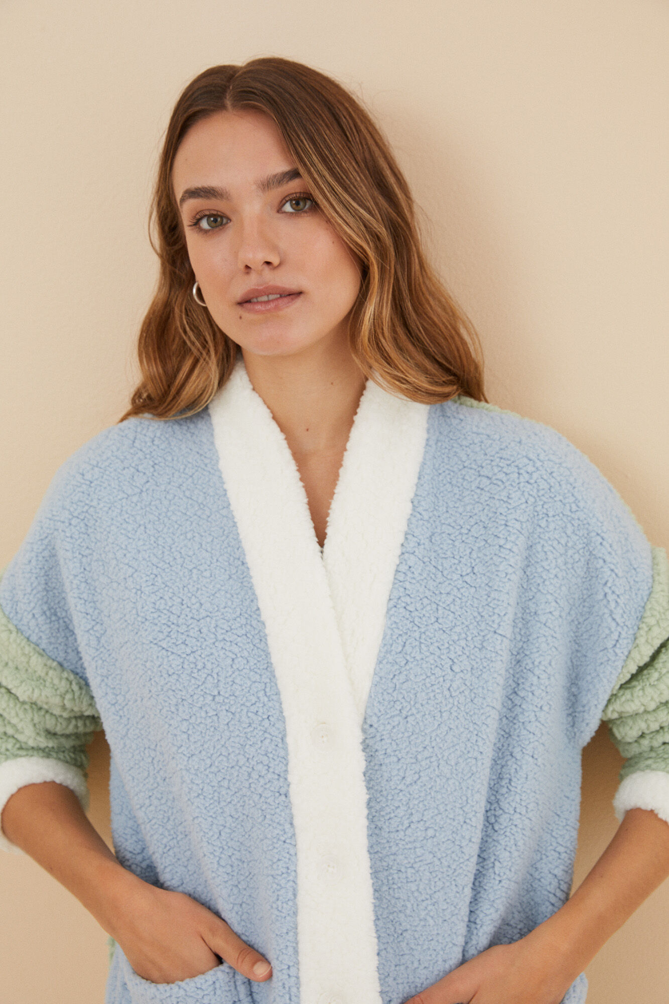 Women'secret Casaco borrego color block