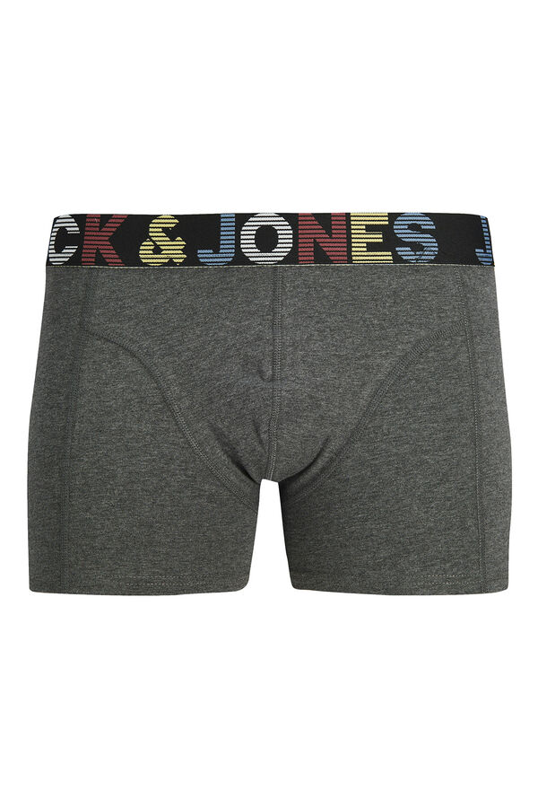 Jack & Jones Pack 3 b&oacute;xers cortos gris