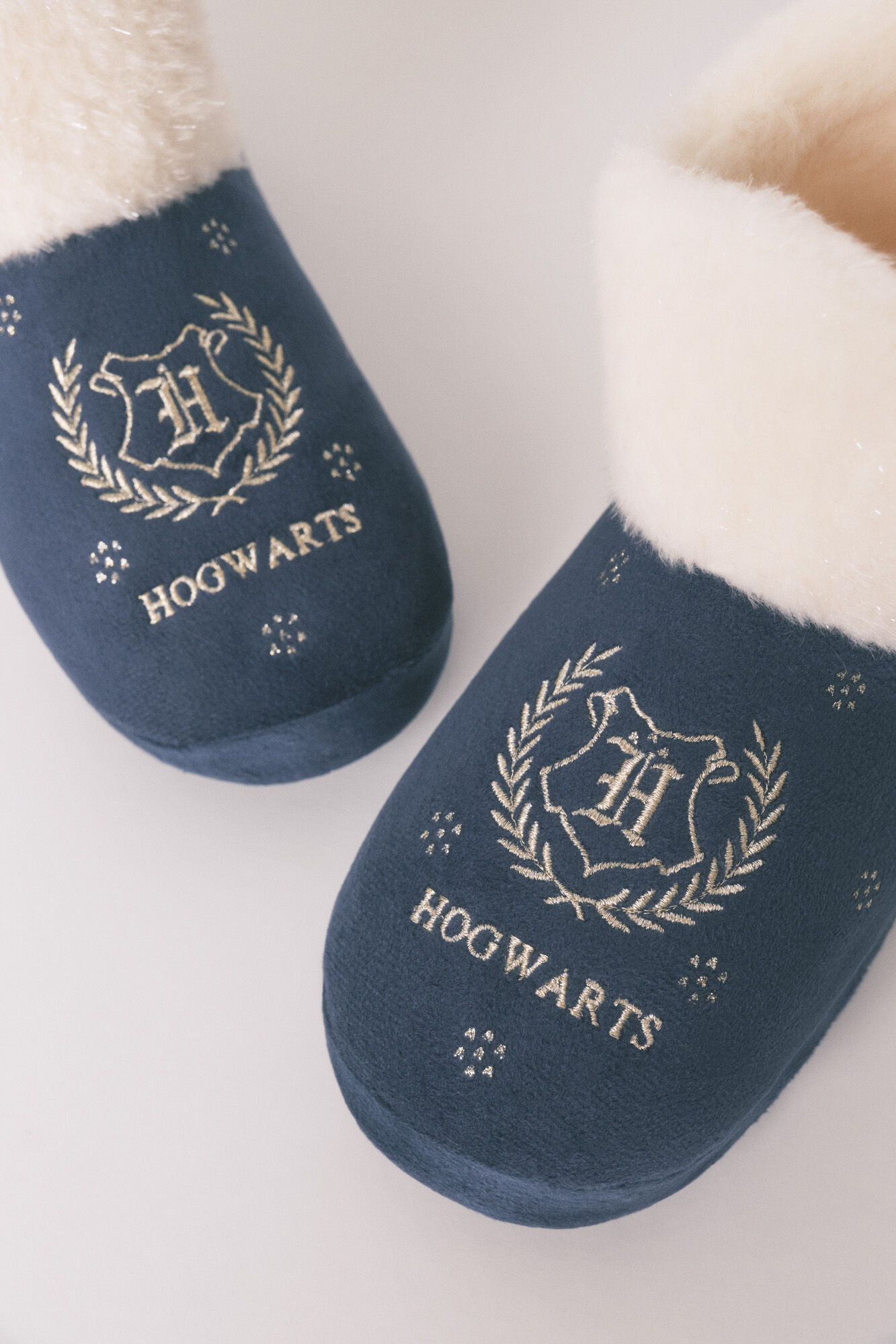 Women'secret Chinelos de quarto bota azul "Hogwarts" lurex