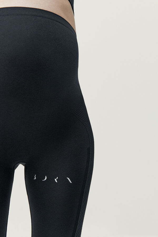 Born Living Yoga Legging Preta Linha Mam&atilde;e preto