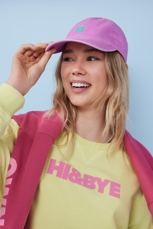 HI&BYE Braga bikini brasileña frunce rosa morado/lila