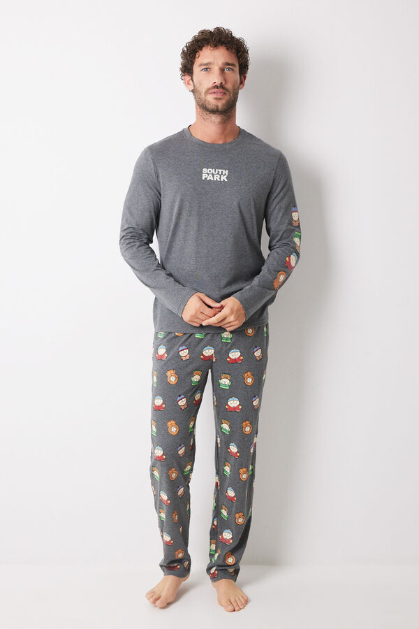 Women'secret Pijama largo hombre algod&oacute;n South Park gris