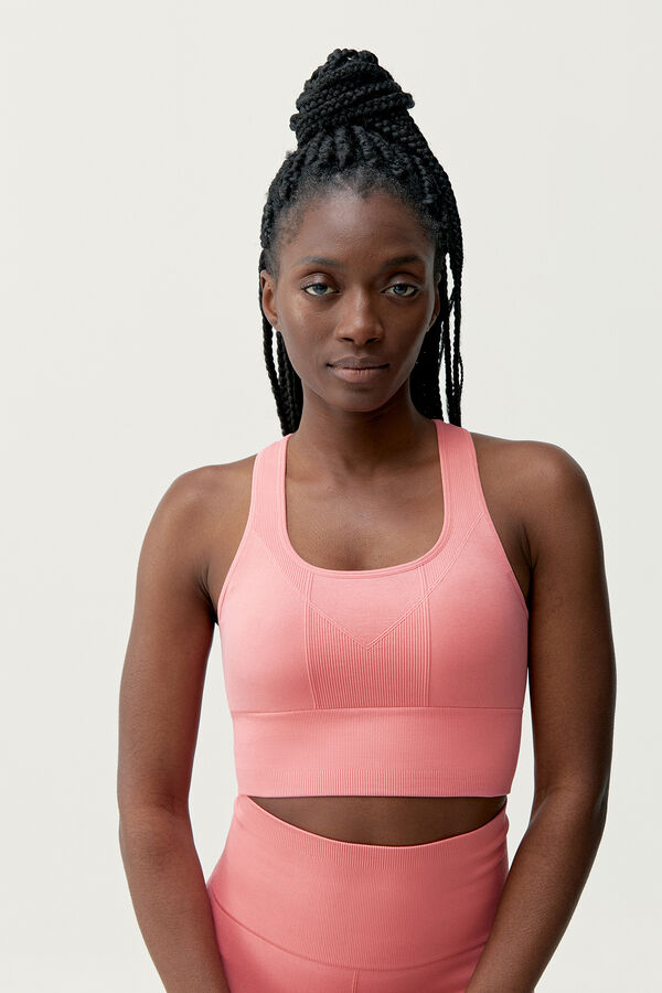 Born Living Yoga Top Ambra Pink Peach rosa
