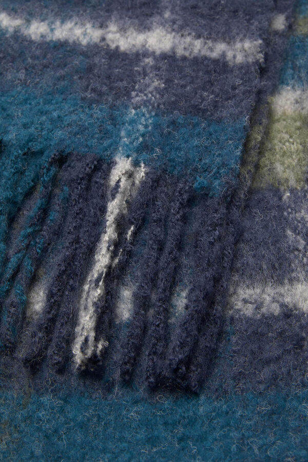 Jack & Jones Bufanda tejido estampada azul