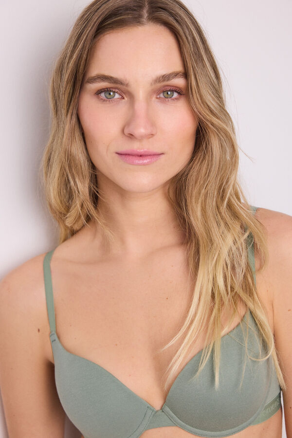 Women'secret Sujetador push up GORGEOUS algod&oacute;n kaki kaki