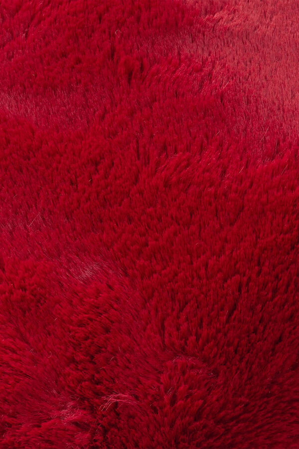 Textura Funda coj&iacute;n pelo suave rojo