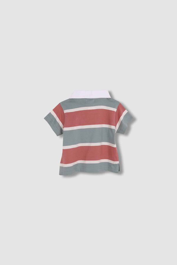 Gocco Polo de rayas tricolor verde verde