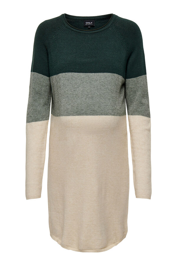 Only Maternity Vestido corto de punto maternity verde