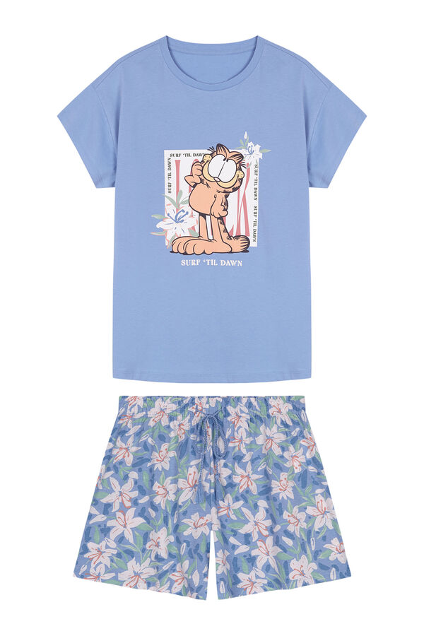 Women'secret Pijama corto 100% algod&oacute;n Garfield azul azul