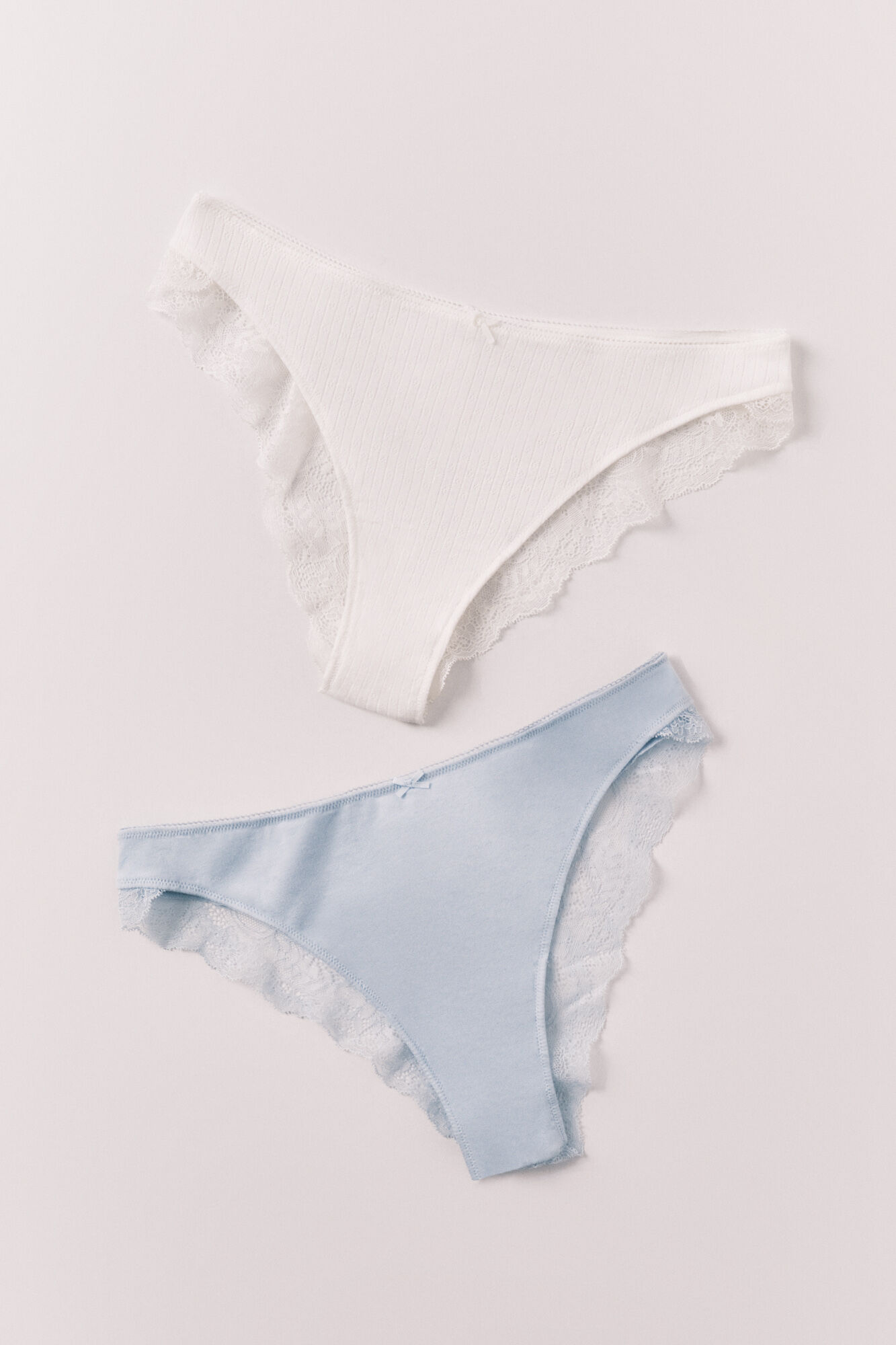 Women'secret Pack 2 cuequinhas brasileiras em algod&atilde;o azul e branco