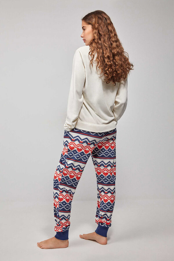 Gisela Pijama polar longo bege