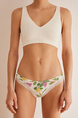 Women'secret Braga cl&aacute;sica microfibra estampado florar estampado