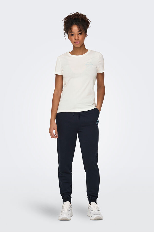 Only Play T-shirt de gola redonda branco