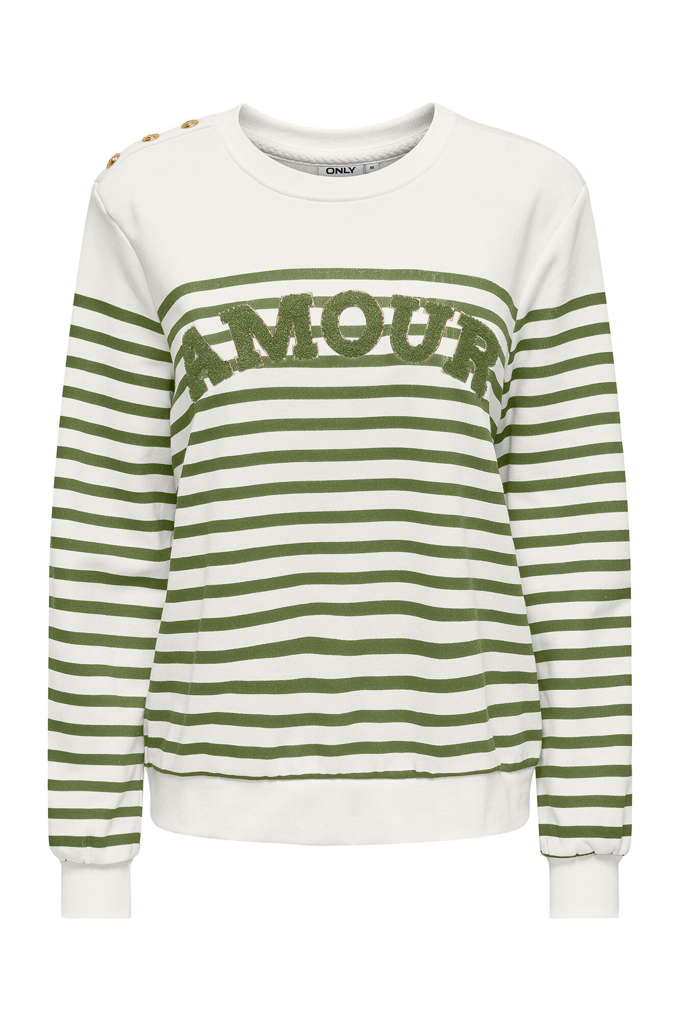 Only Maternity Sudadera rallas premam&aacute; detalle botones