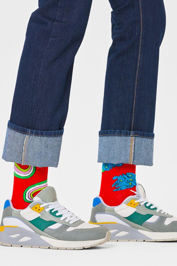 Happy Socks Meias Millennium Falcon de Star Wars vermelho