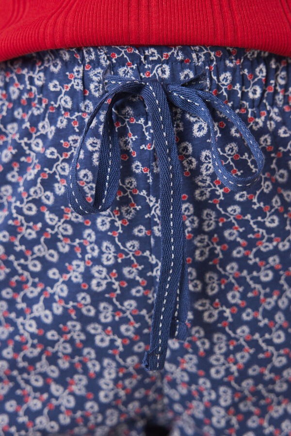 Women'secret Pantal&oacute;n pijama algod&oacute;n flores skinny estampado