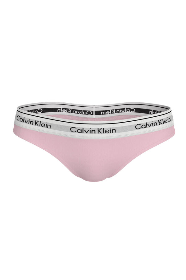 Calvin Klein Calcinha fio dental Calvin Klein rosa com logo rosa