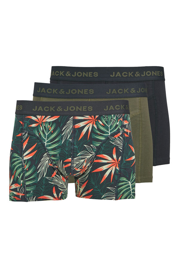 Jack & Jones Pack 3 b&oacute;xers cortos verde