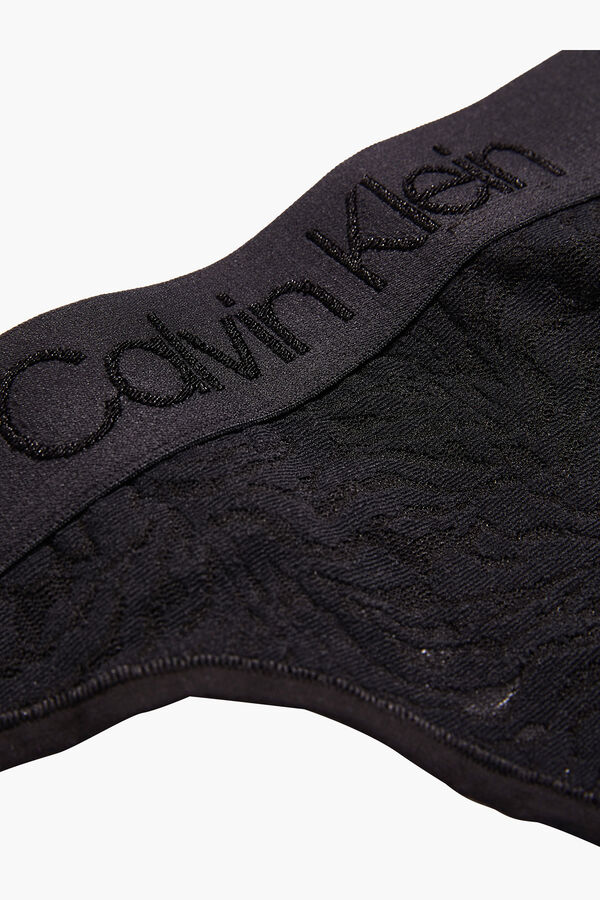 Calvin Klein Tanga de encaje Intrinsic negro