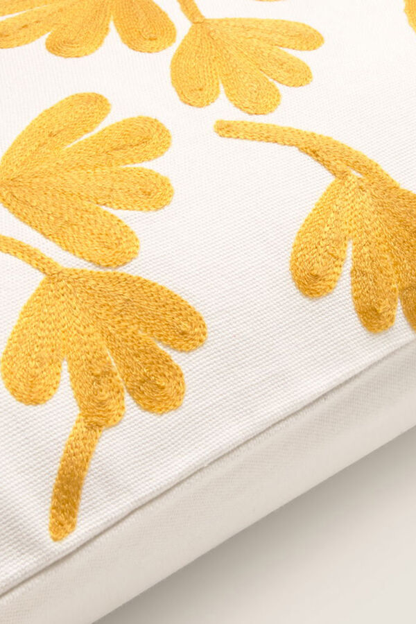 Textura Capa travesseiro algodão flores bordadas estampado