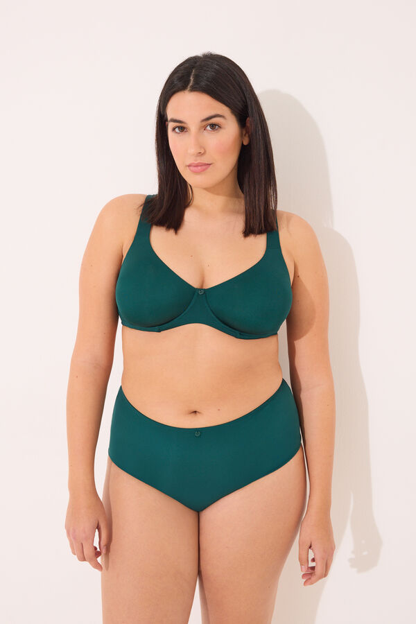 Women'secret Soutien de microfibra verde PRETTY clássico verde