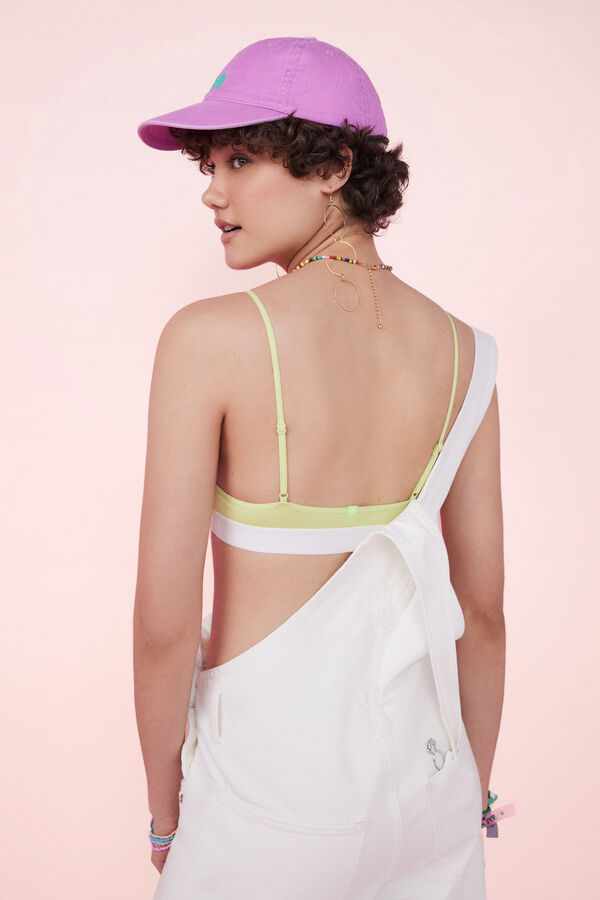 HI&BYE Soutien top algod&atilde;o lima verde