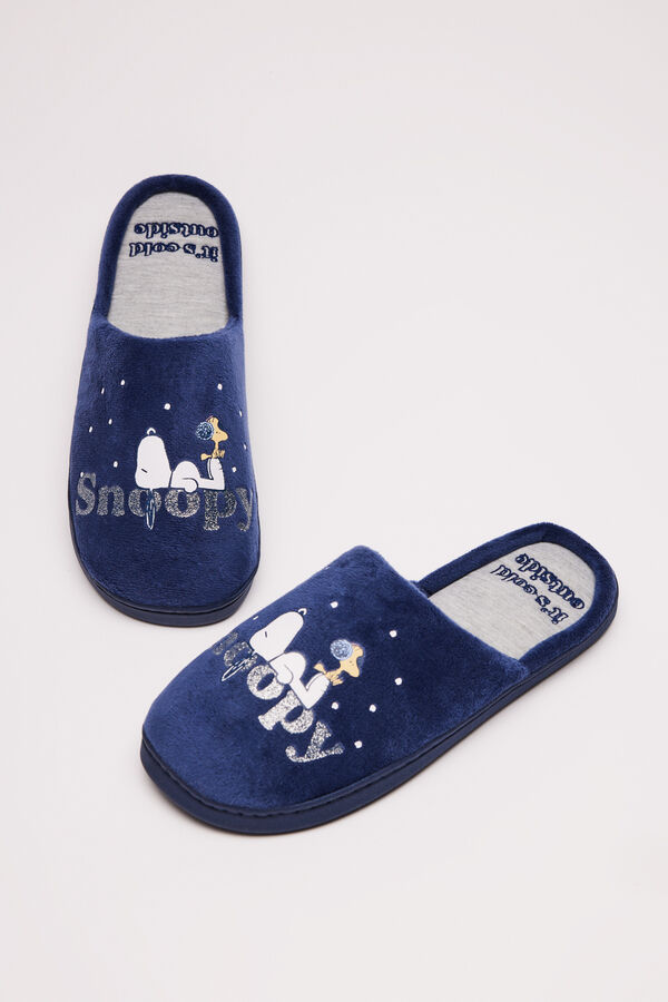 Women'secret Zapatillas casa Snoopy azul azul