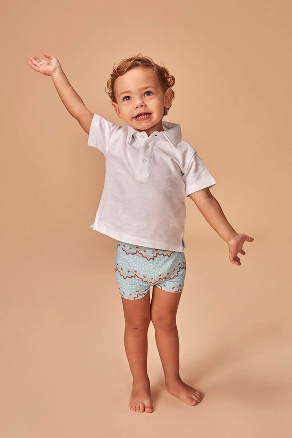 Gocco Fato de banho com estampado de ondas azul-claro azul