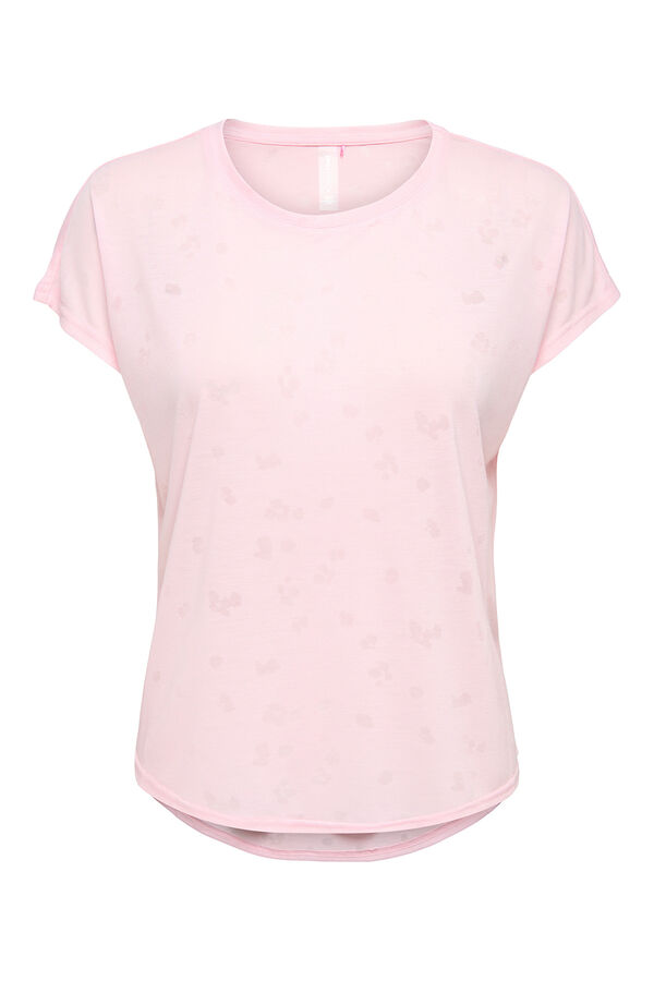 Only Play T-shirt manga curta soft rosa
