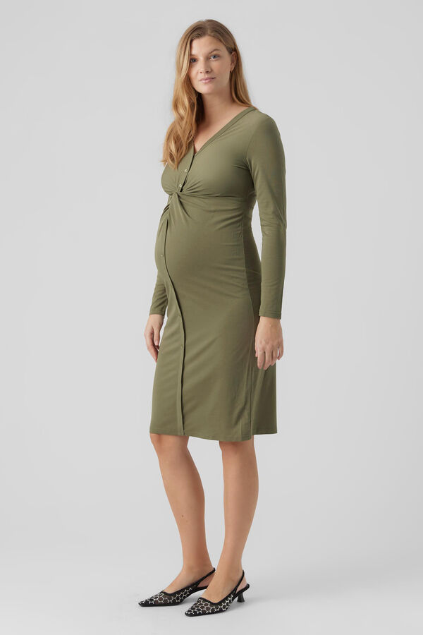 Mamalicious Vestido midi doble función verde