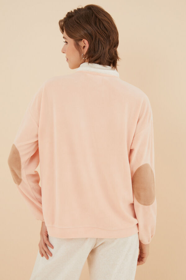 Women'secret Pijama comprido borrego e polar suave vermelho