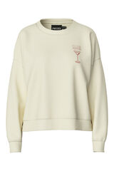 Pieces Sweatshirt b&aacute;sico com detalhe cinzento