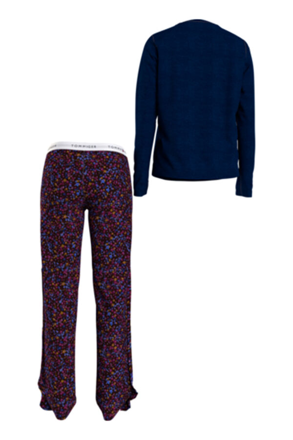 Tommy Hilfiger Set de pijama largo con pantal&oacute;n de punto estampado
