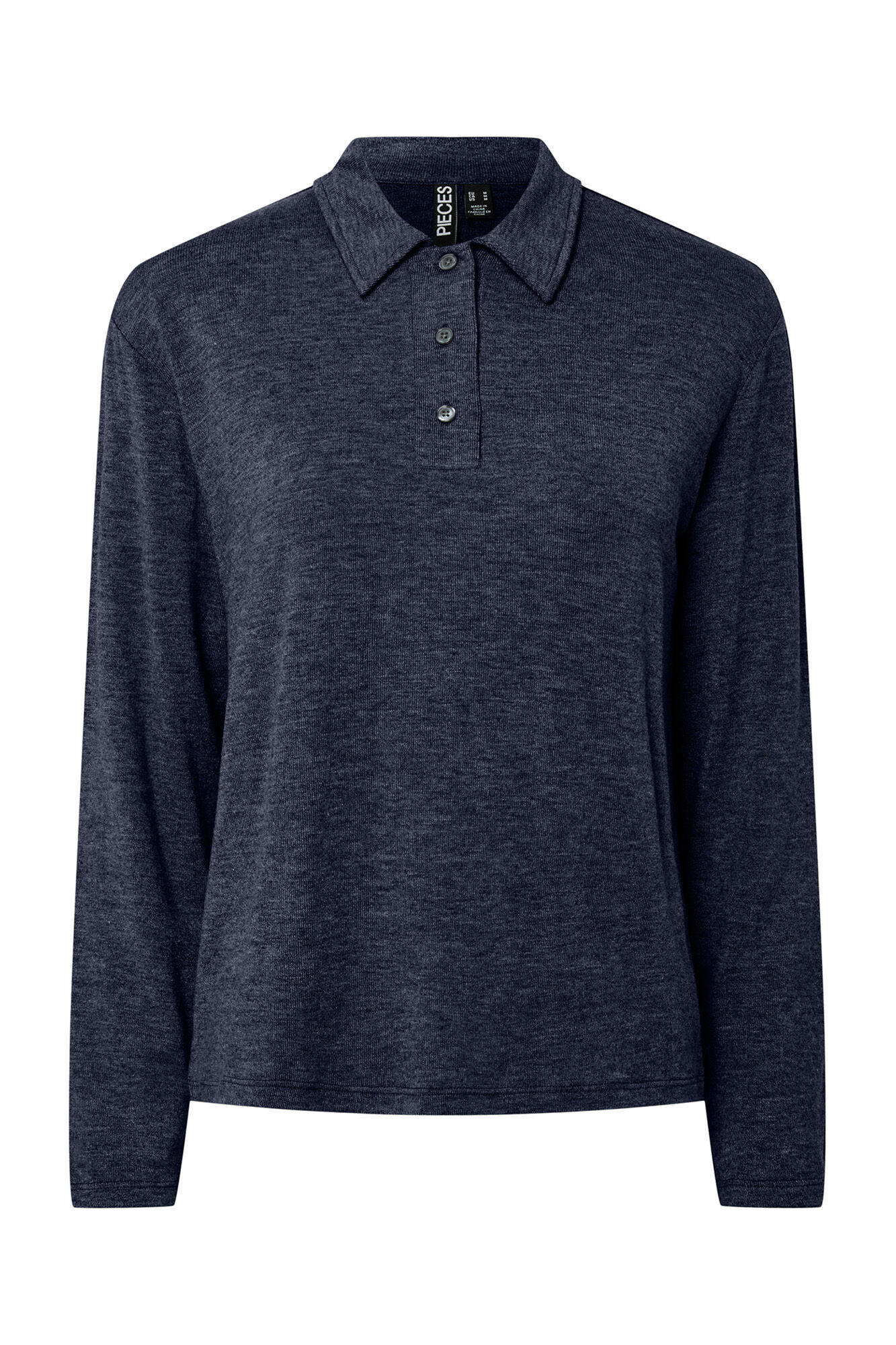 Pieces Camisola malha estilo polo para mulher