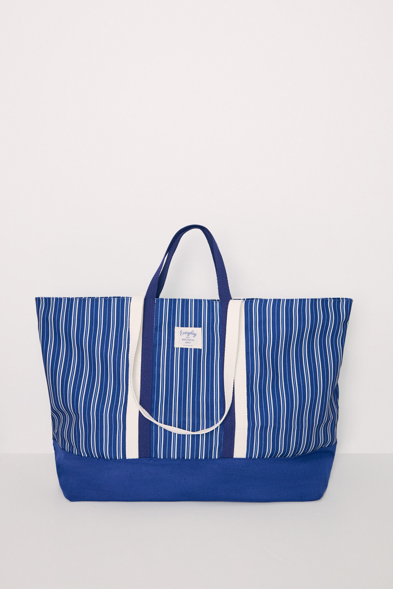 Women'secret Bolsa grande de lona azul marinho