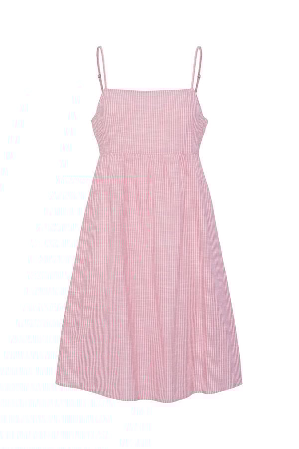 Pieces Vestido &agrave;s riscas  rosa