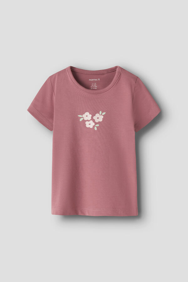 Name it T-shirt de manga curta de beb&eacute; rosa