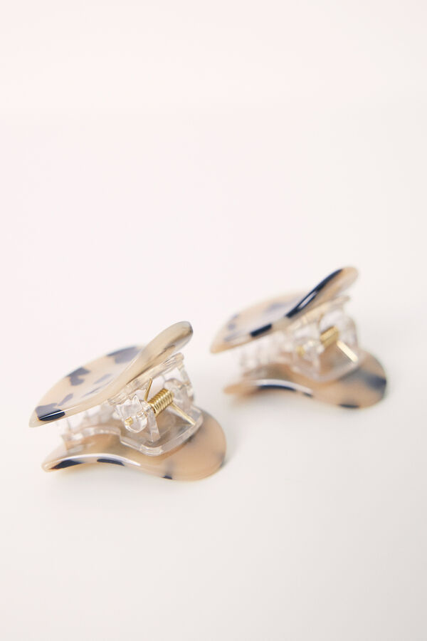 Women'secret Pack 2 pinzas carey coraz&oacute;n blanco