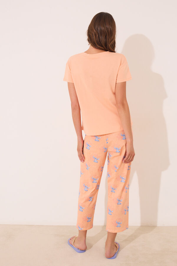 Women'secret Pijama Capri Lilo & Stitch algod&oacute;n naranja naranja